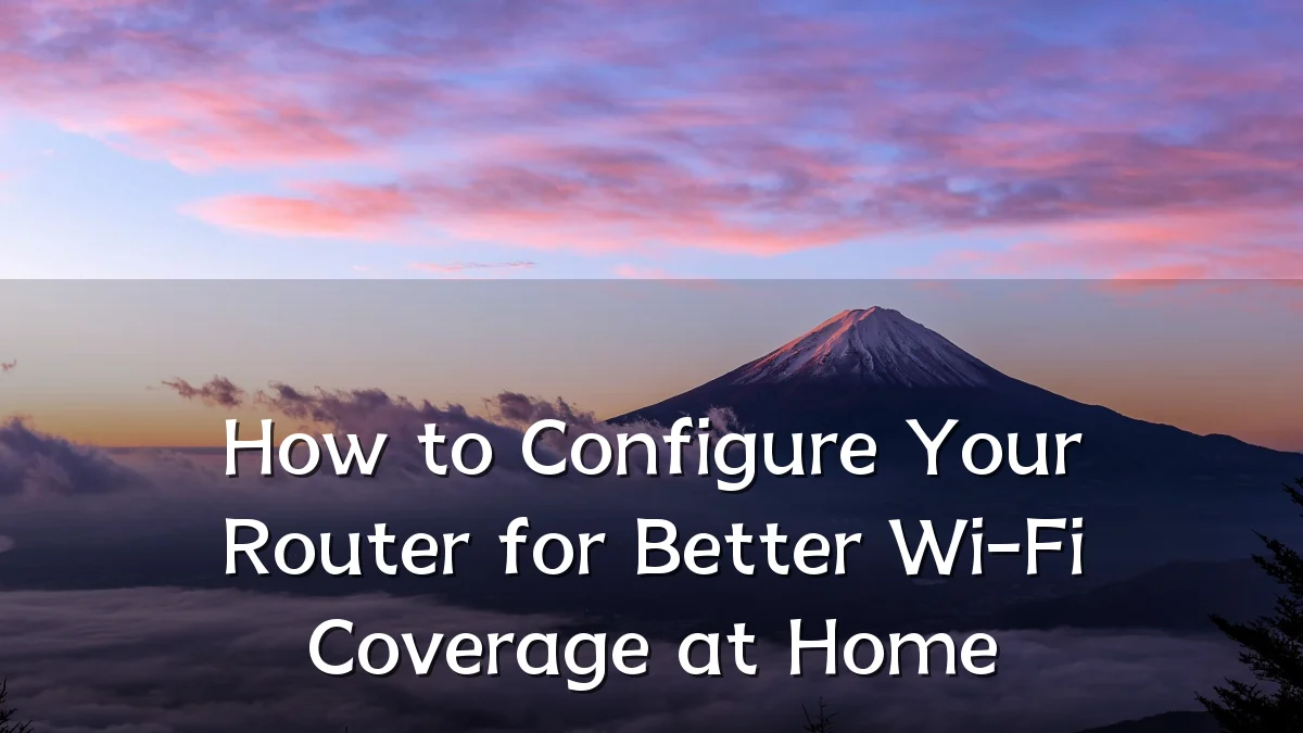 How to Configure Your Router for Better Wi-Fi Coverage at Home