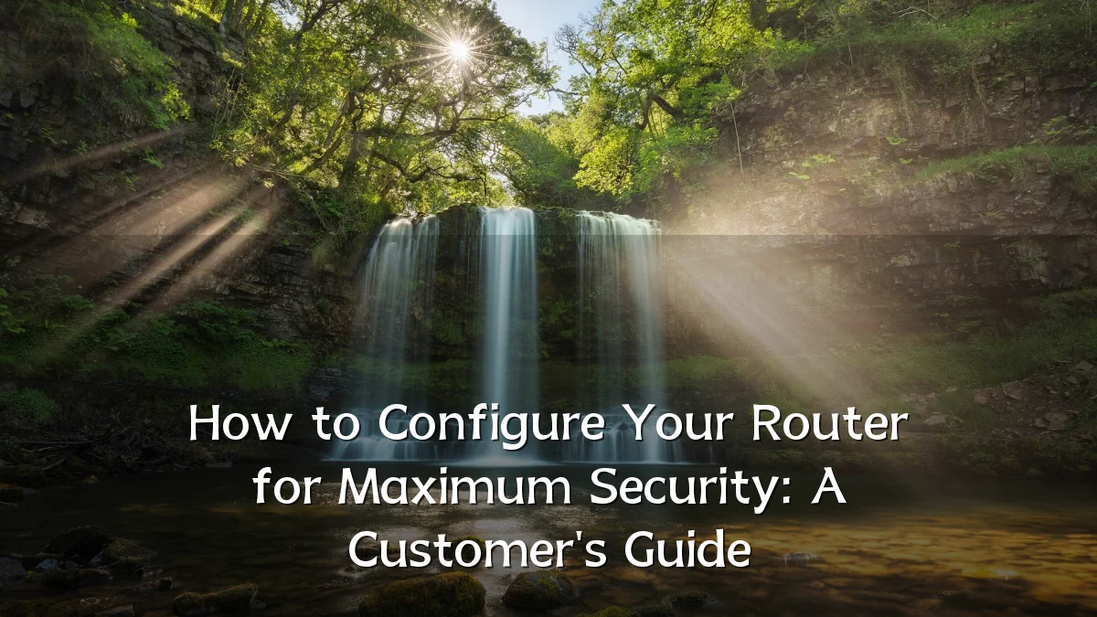 How to Configure Your Router for Maximum Security: A Customer's Guide