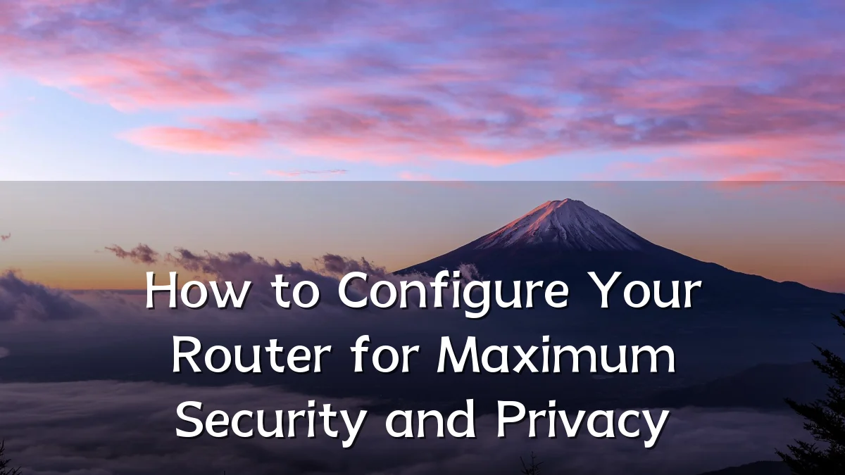 How to Configure Your Router for Maximum Security and Privacy